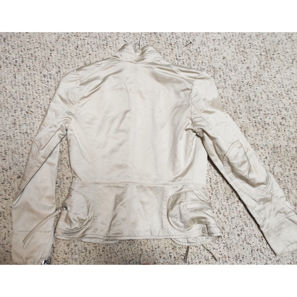 Banana Republic khaki sateen moto bomber - Picture 3 of 9